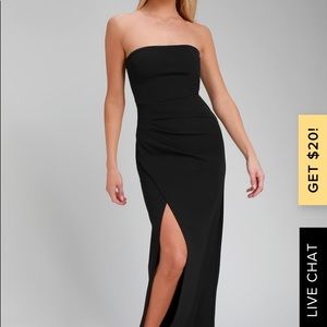 Lulu’s Black Strapless Maxi Dress